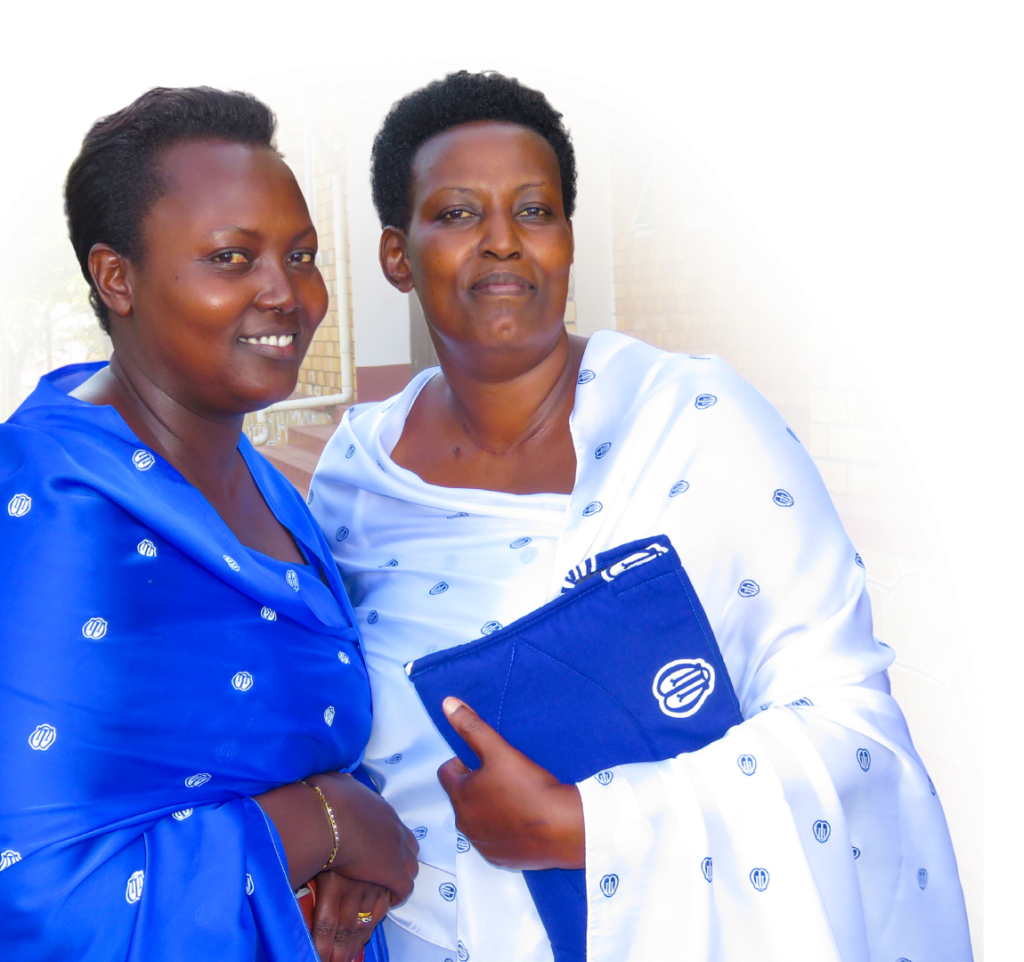 Mrs. Norah Tukahiirwa Kagyenyi Mothers Union President North Ankole Diocese and Mrs. Lillian Gumisiriza Diocesan Mothers Union Worker